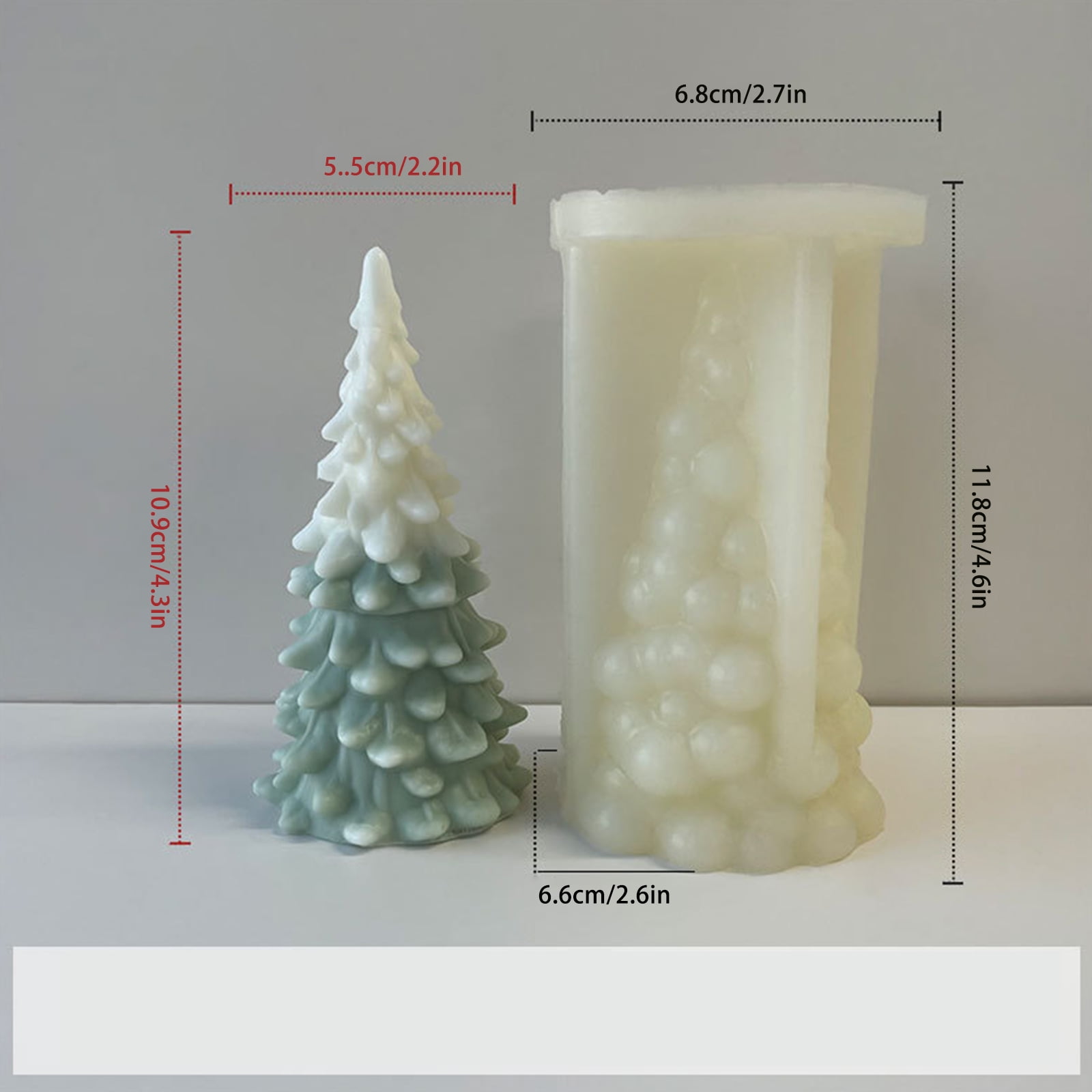 Christmas Tree Mold Scented Soap Molds Resin Plaster Silicone Mould Creative Holiday Gift Decor