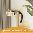 thumbnail image 3 of Waleaf 9 Piece Cat Wall Shelves for Indoor cats,Wall Mounted Cat Climber Set with House,Tunnel,Bridge,Steps,Scratcher,Bed, 3 of 7