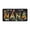 Nana Floral1, variant on Blessed Gold White Black Background License Plate Decorative Car Front,Metal Car Plate,Vanity Tag,Aluminum Noverlty License Plate Waterproof Colorfast 6×12 Inch