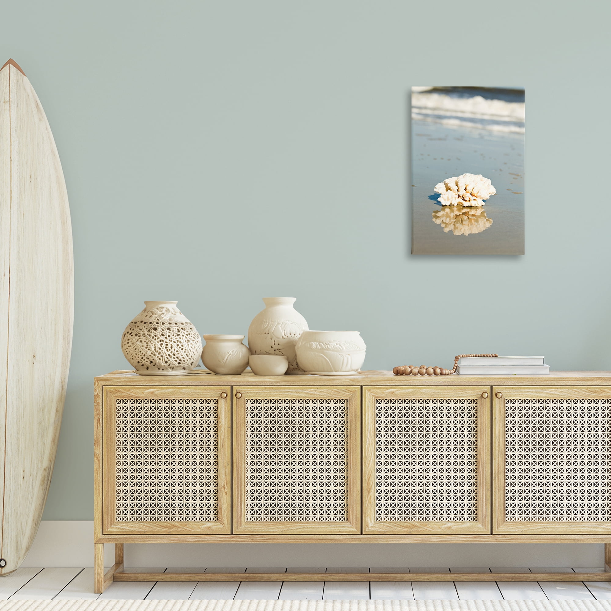 Stupell Industries Coral on Sea Shore Coastal Photography Gallery Wrapped Canvas Art Print Wall Art, 20 x 30