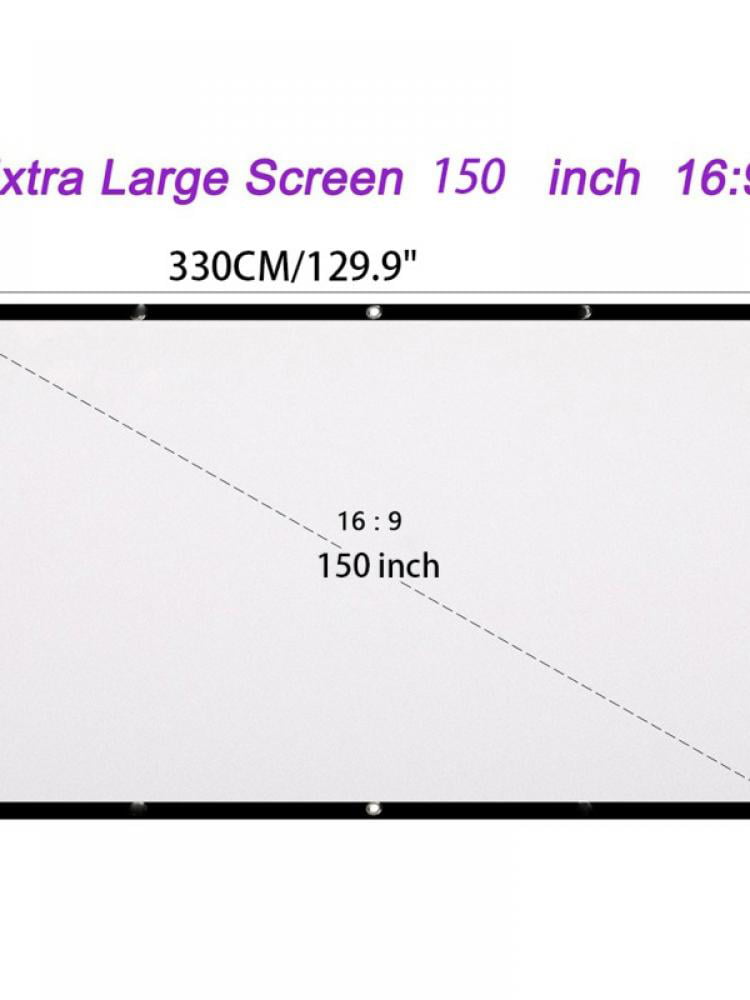 Projector Screen Sealegend 120 Inch Portable Projection Screen 16:9 HD Foldable Wrinkle-Free Movies Screen for Home Theater Outdoor Indoor Support Double Sided Projection 