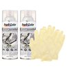 Dupli-Color Clear Coat Custom Wrap (11 oz) Bundle with Latex Gloves (6 Items)