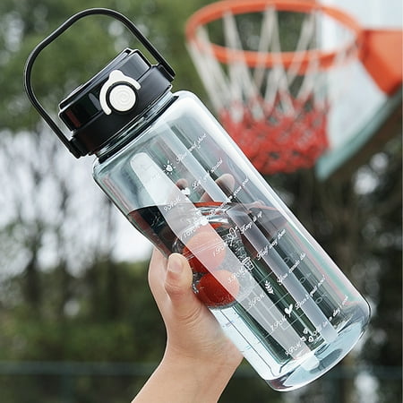 

Deals! Kehuo Outdoor Sports Water Bottle with Straw Sports Large Capacity Drop and Leak Proof Fitness Running Sports Climbing Climbing Tourism Commonly Used Black Household Items on Sale