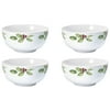 Pfaltzgraff Holly and Ivy Christmas Tree Christmas Day Bowls, Set of 4