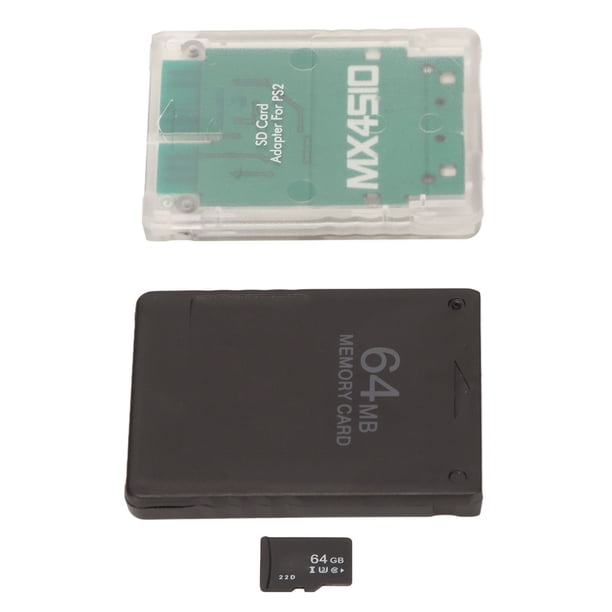 Lector De Tarjetas De Memoria, Adaptador De Tarjeta De Memoria De Repuesto Estable Con Tarjeta De Memoria De 64G Y Tarjeta De Juego FMCB De 64MB Para