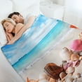 thumbnail image 7 of Seashell On The Beach Soft Cozy Warm, Lightweight And Plush Flannel Throw Blankets - Perfect for Couch, Bed, Travel, 7 of 7