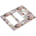 thumbnail image 2 of Pink Arabesque Tile Pattern 3 Gang Rocker Rocker Toggle Outlet Light Switch Cover Decorative Wall Plate Cover For Home Living Bedroom Kitchen Decorative, 2 of 5