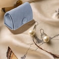 thumbnail image 3 of Caja para anillos, caja de regalo para anillos de joyería, estuche para exhibición de anillos vintage para propuesta de ceremonia de boda, compromiso (azul), 3 of 5