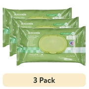 (3 pack) McKesson Flushable* Wet Wipes - Aloe & Vitamin E Formula, Gentle on Skin, Plant-Based Adult Cleansing Wipes - Scented, 48 Wipes, 1 Pack