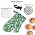 thumbnail image 3 of Honeii Leopard print St. Patrick's Day Pattern Oven Mitts and Pot Holders, Silicone Oven Gloves,500 F Heat Resistant Oven Mitts Sets, 4PCS, 3 of 6