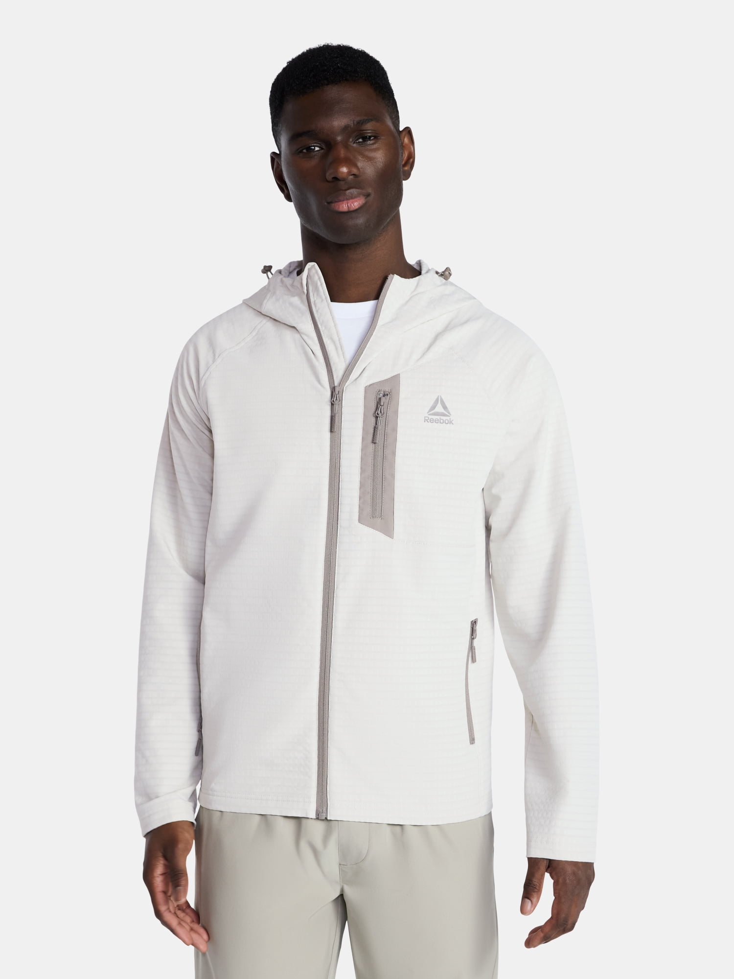 Reebok Men and Big Men's Textured Stretch Jacket with Chest Pocket, Sizes S-3XL