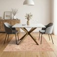 thumbnail image 3 of ODIKA 5'x7' Ultra-Soft Area Rug, Pink Boho Bird Ornate Border Decorative Sprigs Vintage Extra None Washable, Bare feet friendly, Silk-Touch for Bedroom Home office, 3 of 7