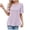 Black, variant on PADFRYBK Summer T-Shirt For Women Casual Solid Color Tops Short Sleeve Pullover Crew Neck Folding Sleeve Loose Casual Tunic Blouses