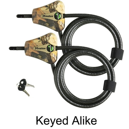 Master Lock - 8418KA-2 Camo 2-Pack Keyed Alike Python Camouflage Trail Camera Cable (Best Way To Lock A Trail Camera)
