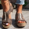thumbnail image 6 of Domuza Orthopedic Sandals for Women Arch Support Flat Wedge Sandals Lightweight Slip on Non Slip Hiking Shoes Comfort 2026 New Foam Shoes Brown 5.5（EU-36）, 6 of 6