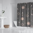 thumbnail image 3 of Gothic Shower Curtain Set - Dark Celestial Moon & Star Print, Mystical Cosmic Bath Decor, Waterproof Polyester 72"x84", Goth Aesthetic Gift, 3 of 5