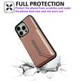 thumbnail image 5 of Case for iPhone 15 Pro Max Compatible with MagSafe Magnetic 2-in-1 Detachable Wallet Case with Card Slots for Women Men, Classic PU Leather Flip Kickstand Shockproof Protective Case, Rosegold, 5 of 11