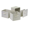thumbnail image 2 of Ergode Capri 2-Section M Storage Shelf with 4 Foldable Beige Fabric Baskets, 2 of 3