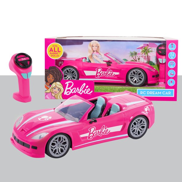 Barbie RC Convertible Car, Ages 3+ - Walmart.com - Walmart.com