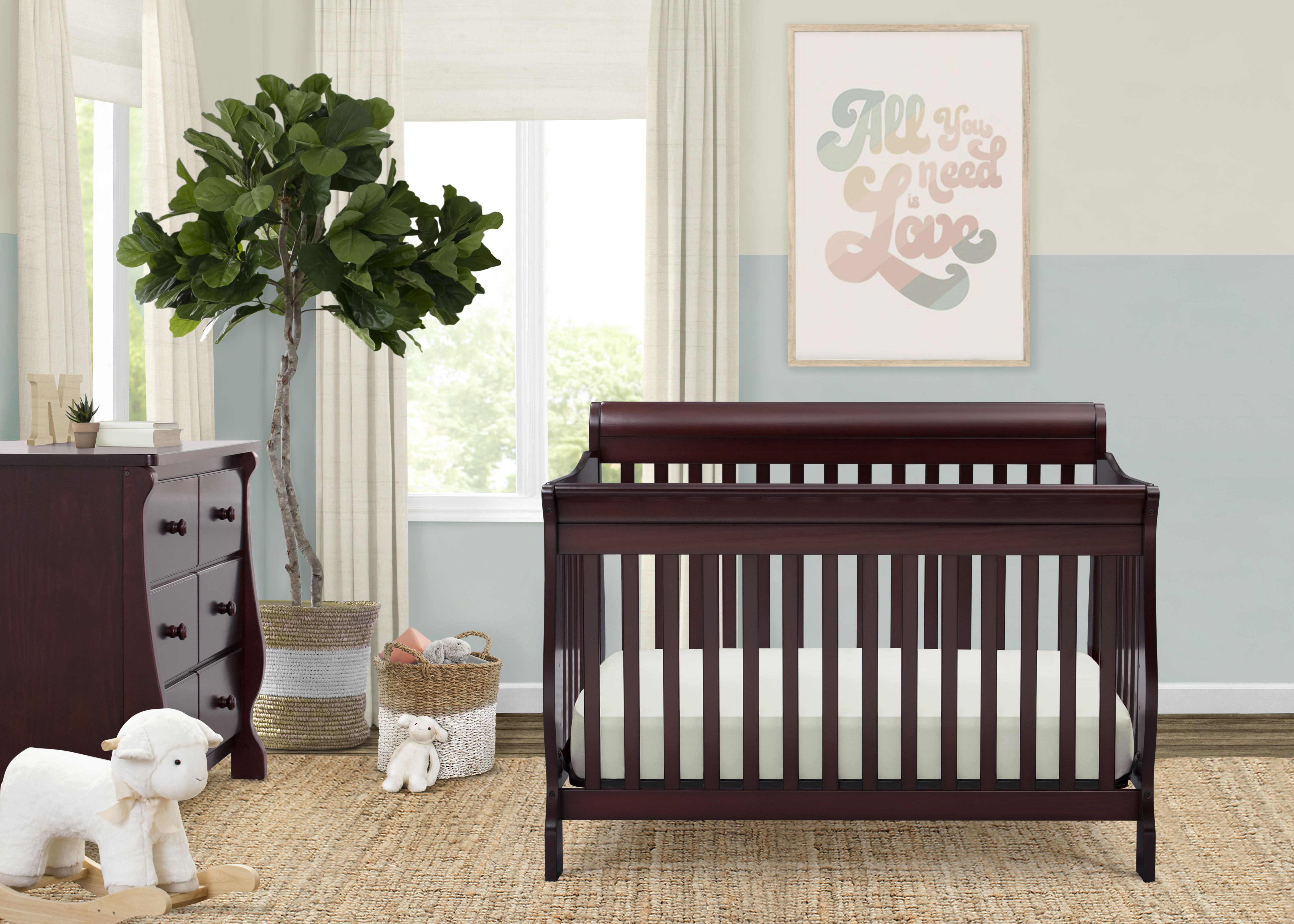 Delta Children Canton 4-in-1 Convertible Baby Crib, Espresso Cherry - image 4 of 13