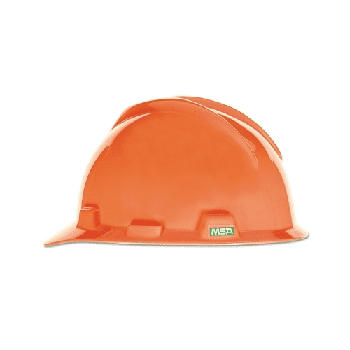 V-Gard® Slotted Hard Hat Cap, Fas-Trac® III Suspension, Hi-Viz Orange