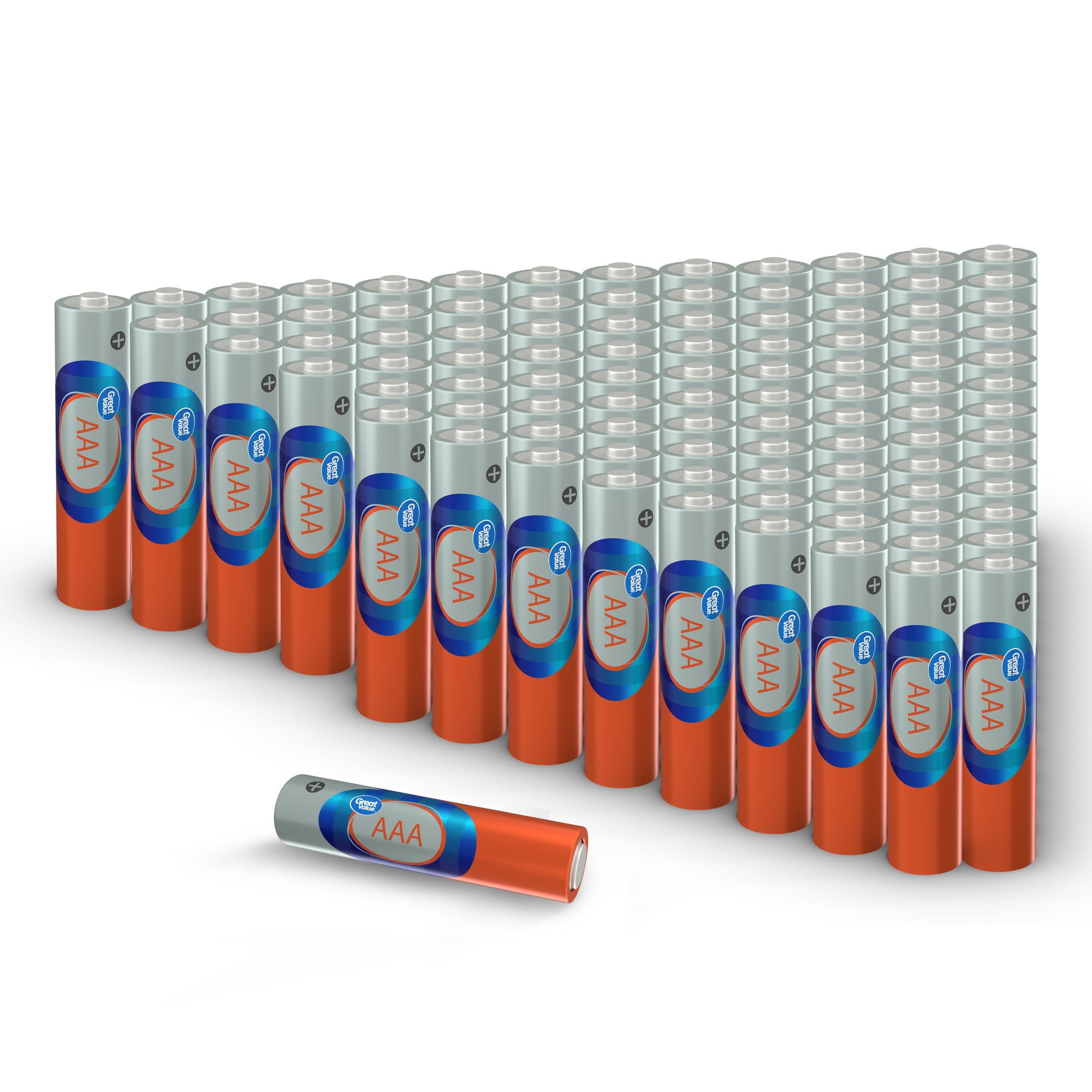 Great Value Alkaline AAA Batteries (100 Pack)