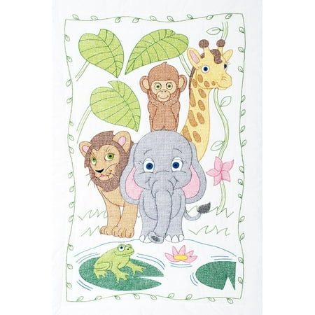 Quilting Arts Stitch Magazine - Jungle Crib Quilt Top, Crib Quilt Tops 40in x 60in Jungle By Jack Dempsey Needle Art