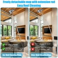 thumbnail image 5 of Hvxrjkn 82 Inch Wall Mop with Long Handle Wall Cleaning Mop with 39.8-82 Inch Extension Pole 360° Rotatable Wall Cleaner Mops Triangle Mop Kit for Walls Ceiling Window Skirting, 5 of 10