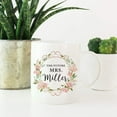 thumbnail image 2 of CTDream Wedding Party Personalized 11oz. Coffee Mug Gift, The Future Mrs. Miller, Pink Watercolor Roses with Faux Rose Gold Glitter 1-Pack, Custom Name Birthday Present Ideas, 2 of 6