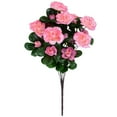 thumbnail image 2 of Artificial Plastic Azalea Bouquet Branch Handheld Flower Arrangement for Wedding Home Party Decor, 2 of 9