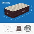 thumbnail image 5 of Bestway®  Maroon Tritech Airbed Twin 20" with Built-in AC Pump, 5 of 25