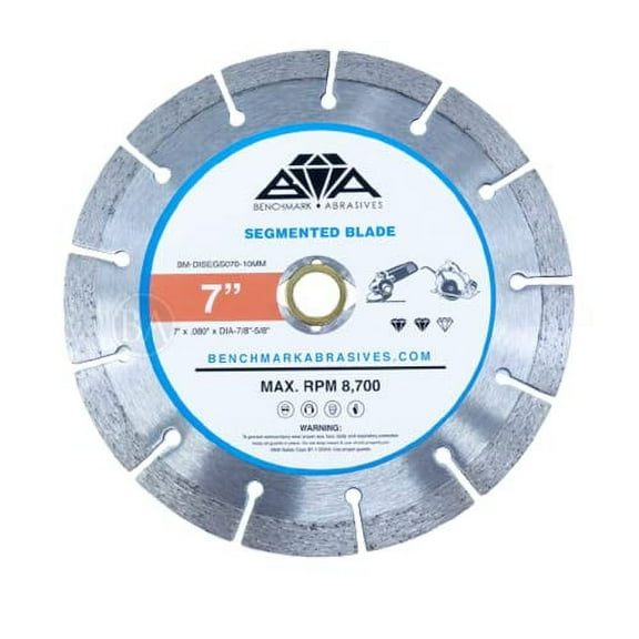 Benchmark Abrasives 7" Segmented Diamond Blade With Steel Core
