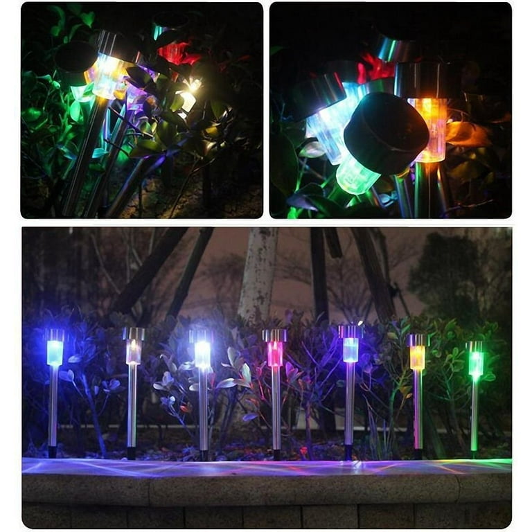EpicGadget(TM) 5pcs Pack Color Changing (RGB) Stainless Steel Solar Path Lights for Outdoor Landscape Lighting. Solar Pathway Lights for Lawn, Patio, Yard, Walkway, Driveway, and Garden Landscape EpicGadget(TM) 5pcs Pack Color Changing (RGB) Stainless Steel Solar Path Lights for Outdoor Landscape Lighting. Solar Pathway Lights for Lawn, Patio, Yard, Walkway, Driveway, and Garden Landscape