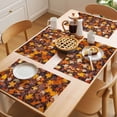 thumbnail image 5 of Maple LeafFall Placemats Set of 4 Autumn Rustic Botanical Leaves Place Mats Indoor Wipeable Table Mats Washable Cloth Dining Table Placemats for Kitchen Holiday Party Home Decor 13x19 Inch, 5 of 9