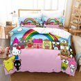 thumbnail image 1 of Sanrio Cartoon Style Digital Printing HelloKitt Pudding Dog Quilt Cover Bedding Three-piece Set Two-dimensional Home Furnishing, 1 of 5