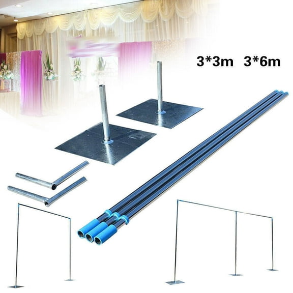 TFCFL Wedding Party Backdrop Stand Pipe Kit Curtain Frame Telescopic 10x10ft/10x20ft
