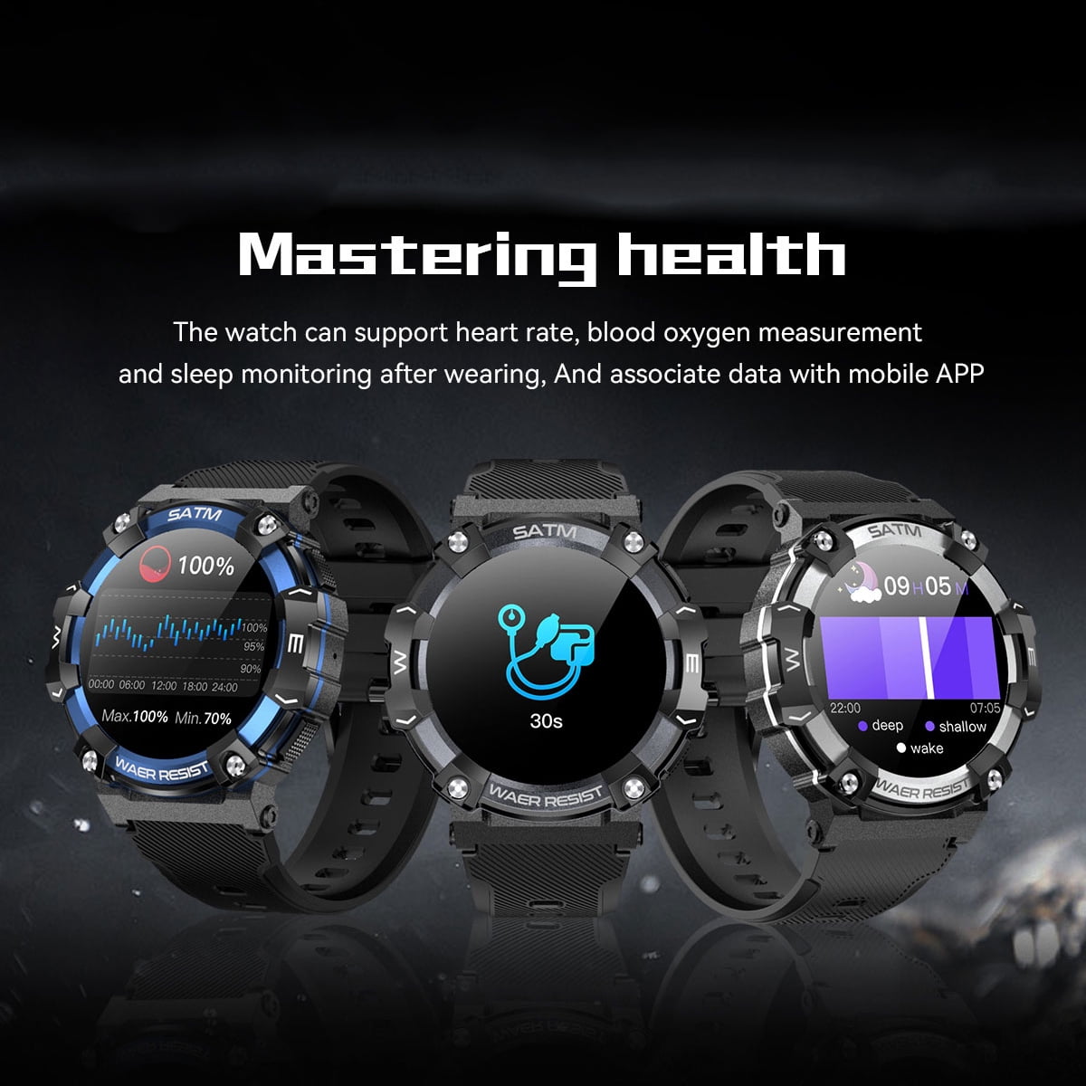 Rainbuvvy PG666 Rugged Smart Watch 1.39 inch Capable of Answering and Making Calls Health Monitoring Outdoor Sports Watch Available in four colors