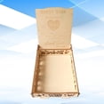 thumbnail image 3 of MasteelfCA Retro Wooden Guest Book Wooden Wedding Signature Box Heart Shape Wood Pieces Storage Box, 3 of 7