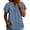 A_ Navy, variant on Women's Ruffle Trim V Neck Polka Dot Short Sleeve Blouse Teal Blue Tone Lightweight Vacation Casual Tunic Mint Green XL