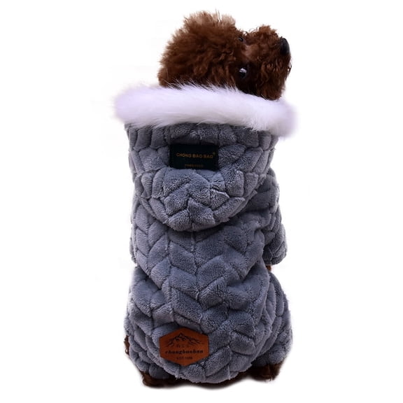 erfcxs Pet Clothing Polyester Hoodied Sweatshirts Dog Cat Clothes Plus Plush