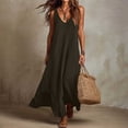thumbnail image 4 of Dvprdro V Neck Sleeveless Ribbed Knit Soft Stretchy Loose A Line Maxi Dress for Women 2026 Summer Beach Vacation Solid, 4 of 10