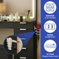 thumbnail image 5 of Uforic Elegant Black Vanity Desk Set with LED Mirror and Glass Top, 5 of 10
