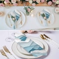 thumbnail image 2 of Blue Ombre Cloth Napkins, Modern Geometric Moire Abstract Art Washable and Reusable Dinner Napkins Set of 4, Table Napkin for Kitchen Party Birthday Wedding Hotel Housewarming 20"x20", 2 of 8