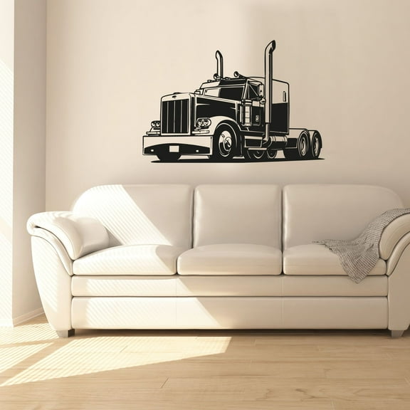Head Truck Trucks Monster Truck Toy Cars Vehicle Wall Sticker Art Decal for Girls Boys Room Bedroom Nursery Kindergarten House Fun Home Decor Stickers Wall Art Vinyl Decoration Size (20x30 inch)