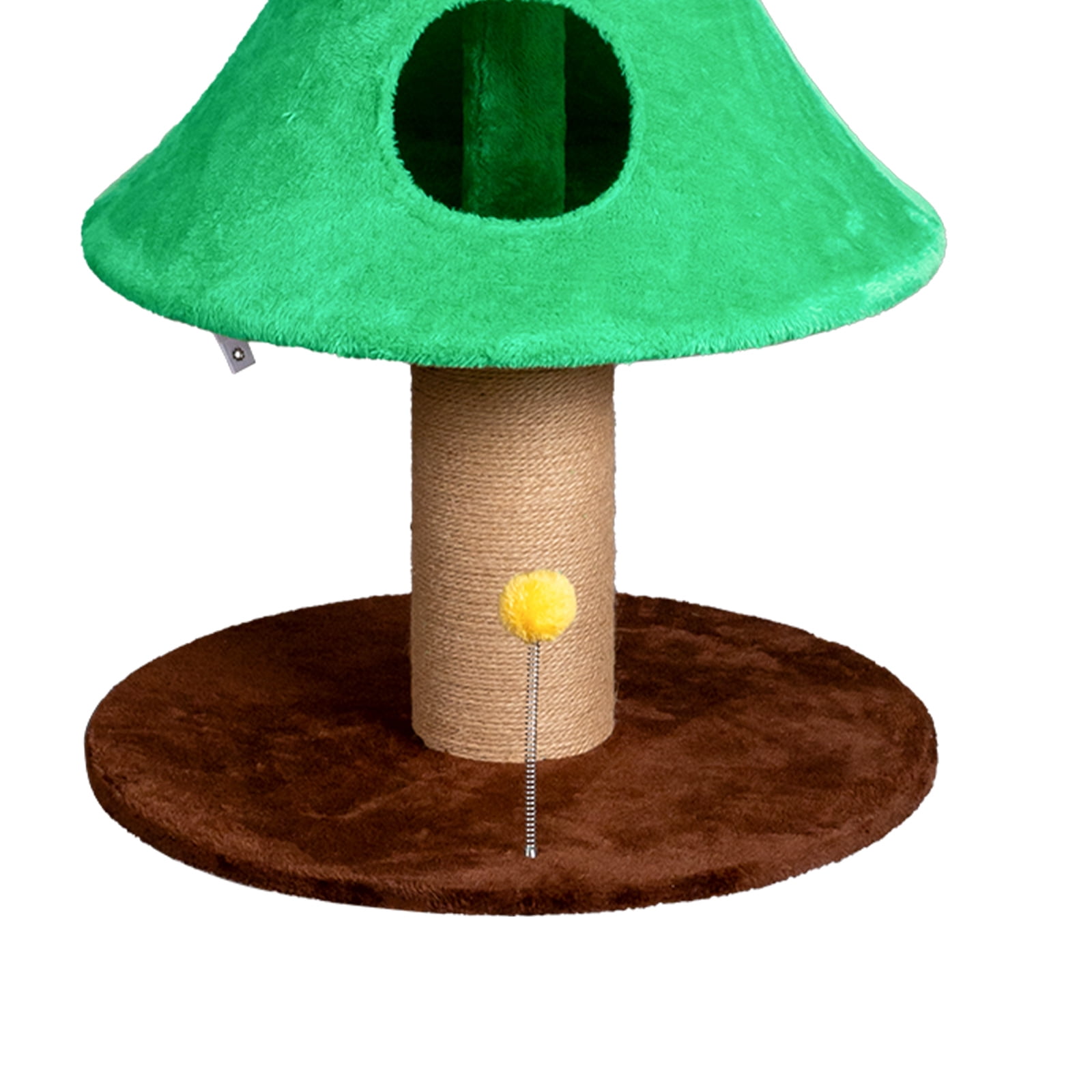 ZephyPaws 60 inch Christmas Cat Tree,Cute Cat Tower with 2 Condos,Sisal Scratching Posts,Spring Toy,Holiday Cat Tree Tower for Indoor Cats,Emerald