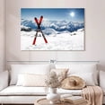 thumbnail image 2 of Elephant Stock Red Skis Wall Art - Horizontal Canvas Wall Art - Living Room Wall Decor - Sports Canvas - Blue And White Decor - 48" x 32", 2 of 8