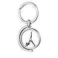 thumbnail image 1 of Pierna Motion Yoga Girl mantener el deporte sano Rotating keychain Metal Keyring Holder, 1 of 2