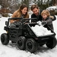 thumbnail image 7 of Track Seven 24V Ride on Dump Truck, 400W 6-Wheel Ride on UTV Car for Big Kids with Electric Dump Bed, Remote Control, Music, Lights, Spring Suspension, 24V Ride on Toy Car for Kids Aged 3+, Black, 7 of 7