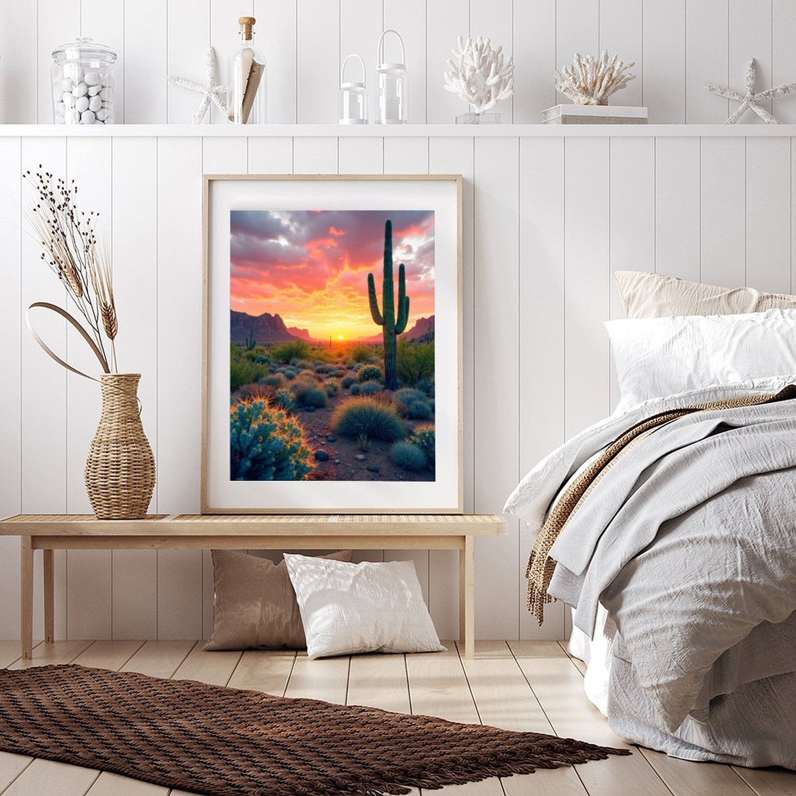 Diamond Art Kit for Adults, Sunset Over Desert Landscape Diamond Painting for Adults Beginners, 5D DIY Diamond Art Painting Kits, Colorful Diamond Painting Craft for Home Decor 12x16