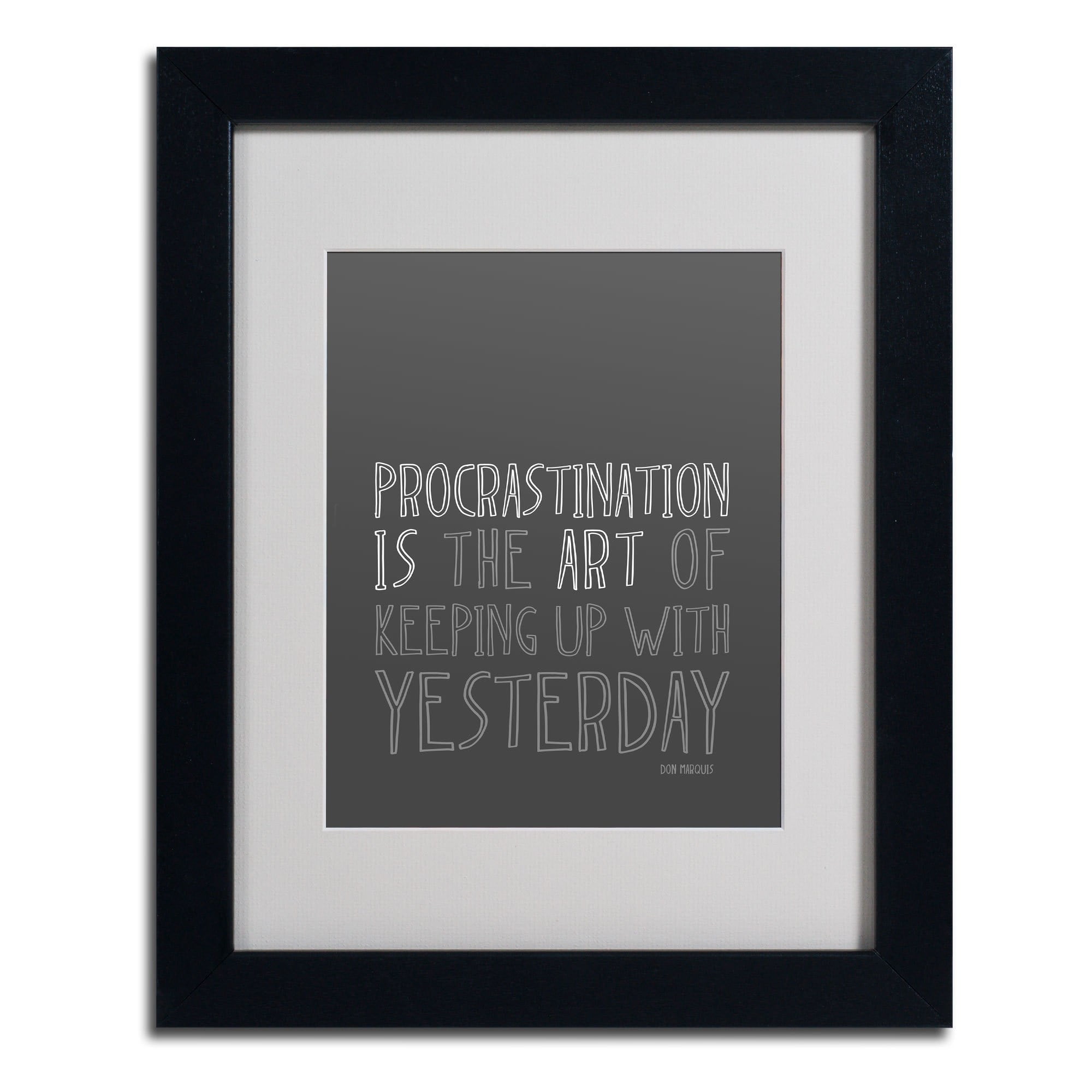 Trademark Fine Art "Artistic Procrastination I" Canvas Art by Megan Romo, Black Frame